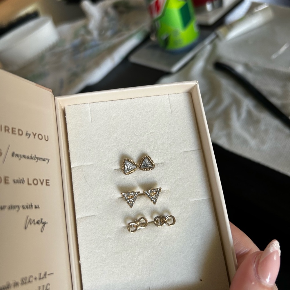Triangle and Infinity Studs